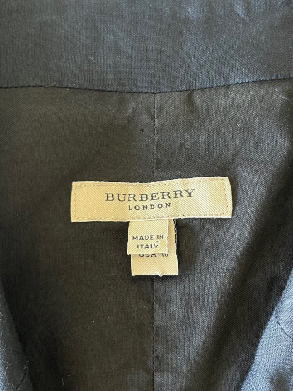 Black Burberry Pleated Wrap Dress - Picture 9 of 10